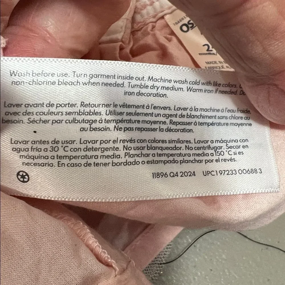 OshKosh B’Gosh Pink bunny and tail tulle skirt overall dress size 24 months